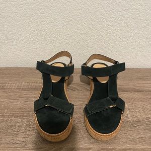Mi.iM - mi.im - miim Alison Cork women’s Black Platform Sandals. Size 7.5